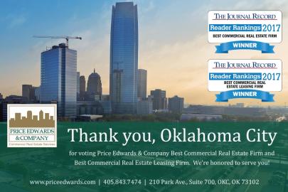 Price Edwards Named Best Commercial Real Estate Firm by the Journal Record Reader Rankings