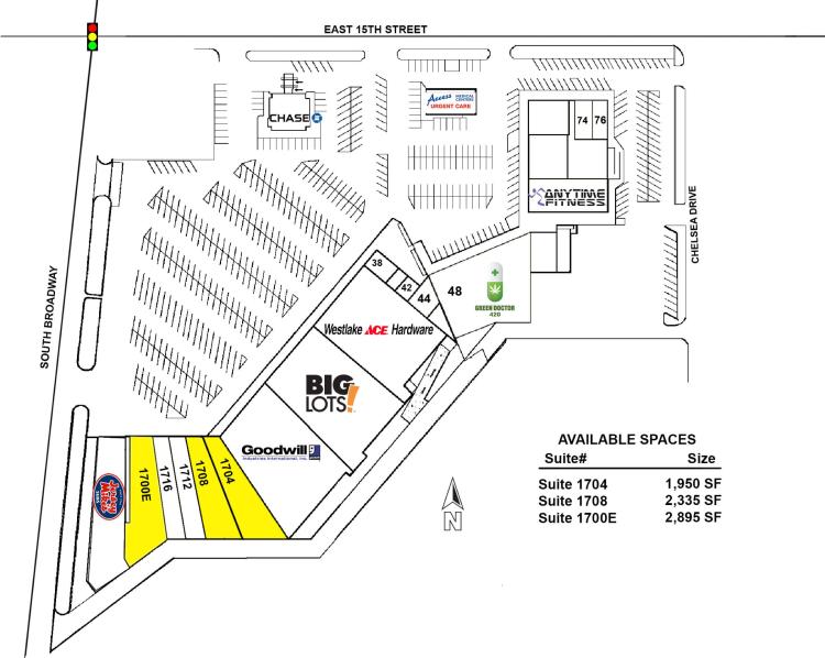 Edmond Plaza retail space for lease Edmond, OK site plan