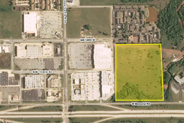 Aerial map of Memorial and Penn land