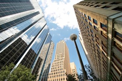 OKC Buildings Looking Up