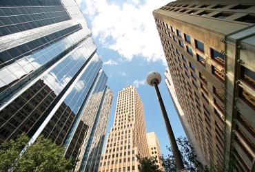 OKC Buildings Looking Up