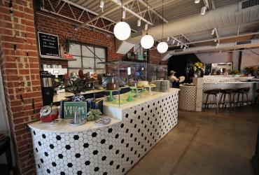 Halls Pizza Kitchen Interior- Swanson's Building