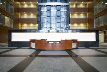 Photo of Remodeled lobby of IBC Center in Northwest Oklahoma City