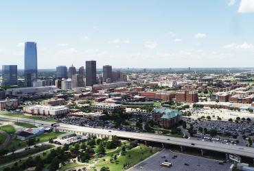 Price Edwards and Company Receives CREC's Transaction of the Year Award Photo Downtown Oklahoma City Skyline