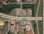 Aerial - close up view of Retail pad site for lease of Build To Suit, Guthrie, OK