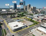 industrial office buildings for lease downtwon Oklahoma City, Ok aerial