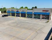 Legacy Center retail space for lease Midwest City, Ok drone photo