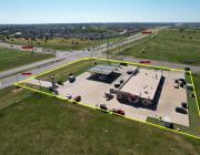 strip center retail space for lease west Edmond, OK aerial