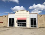 freestanding for sublease building Keota, Oklahoma close view of front of building