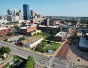 retail mixed use plus land in downtown Oklahoma City, OK aerial