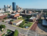 retail mixed use plus land in downtown Oklahoma City, OK aerial