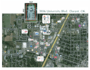 commercial property for sale Durant Oklahoma - retail aerial