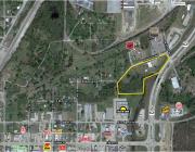 warehouse and retail development site for sale, Henryetta, OK retail aerial