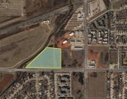 commercial land for sale, Midwest City, OK aerial