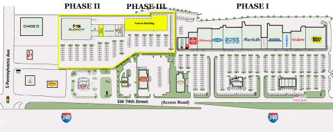 site plan for retail space for lease in south Oklahoma City, Ok