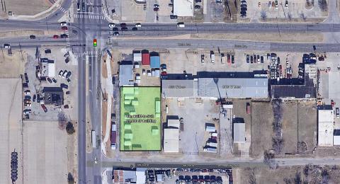 15,000 sf build-to-suit industrial building, Oklahoma City aerial