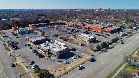 Alameda Square retail space for lease Norman, OK aerial view