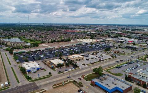 Edmond Crossing retail space for lease Edmond, OK aerial