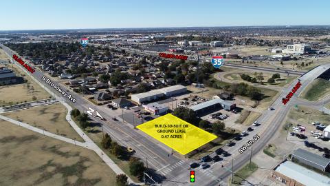 501 S Broadway, Moore, OK - land for Ground Lease or Build-To-Suit-aerial view