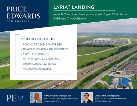 Lariat Landing rendering retail land for lease South Oklahoma City