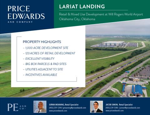 Lariat Landing rendering retail land for lease South Oklahoma City