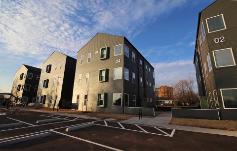 The Seven buildings parking lot