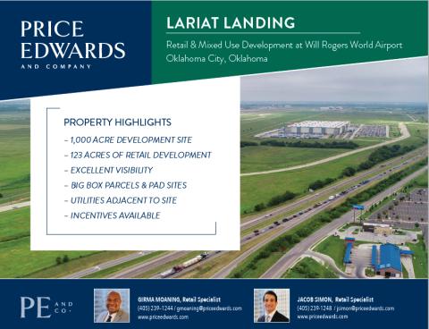 Lariat Landing rendering retail land for lease South Oklahoma City