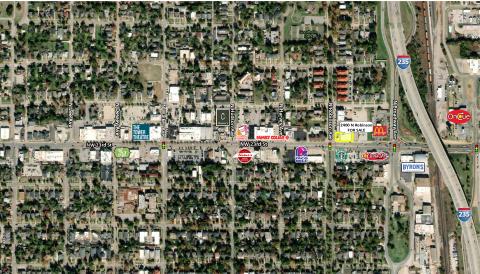 redevelopment site for sale Midtown Oklahoma City, OK aerial