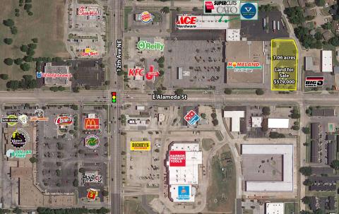 land for sale east Norman, OK - aerial
