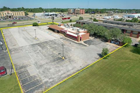retail property for sale Chickasha, OK lot aerial