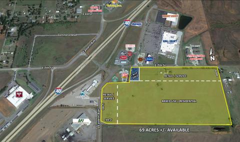 E 7th St & S Eastern Ave, Elk City, OK land for sale aerial