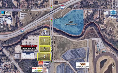 Retail lots for sale on N Martin Luther King Ave Oklahoma City, OK aerial