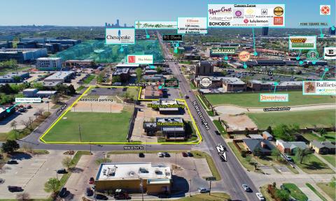 restaurants for sale & lots, Oklahoma City, Ok - aerial