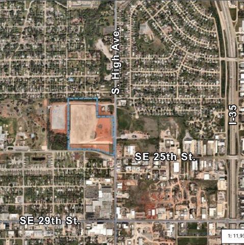 Aerial Land view SE 25th and High Avenue OKC, OK