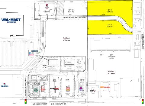 outparcel retail pad site for sale, Choctaw, OK plat