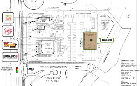 retail pad site for sale Edmond, OK plat