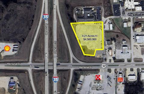 retail land for sale, Marietta, OK aerial