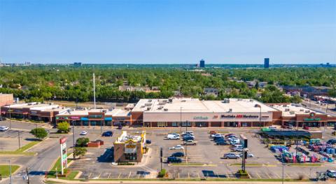 retail shopping center for investmnet sale Northwest Oklahoma City, OK aerial