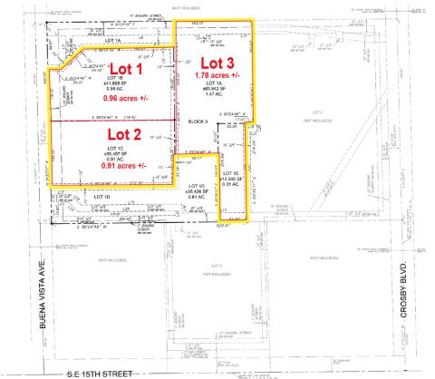 retail lot for sale Midwest City, Ok layout