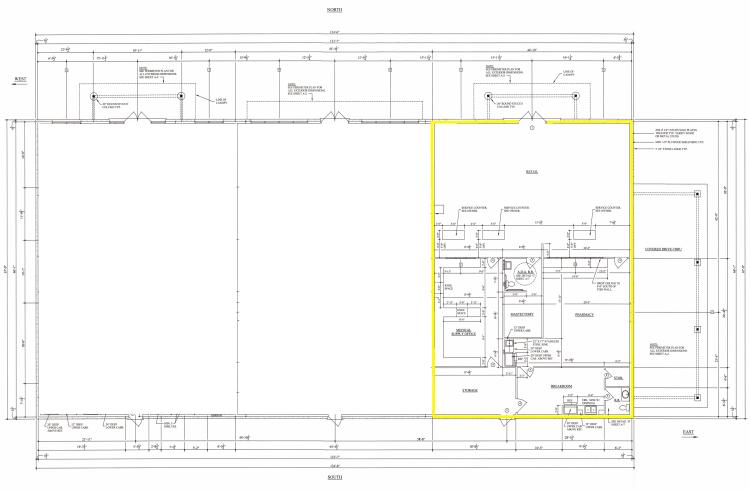 pharmacy space of lease Durant, OK floor plan