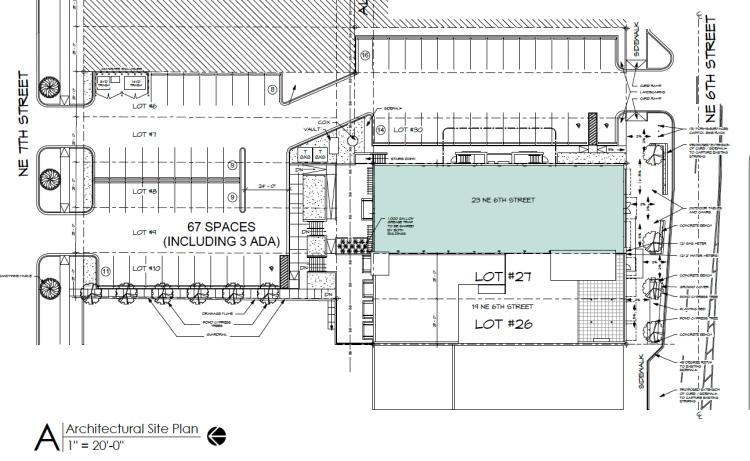 office or retail space for lease in downtown Oklahoma City, OK site plan