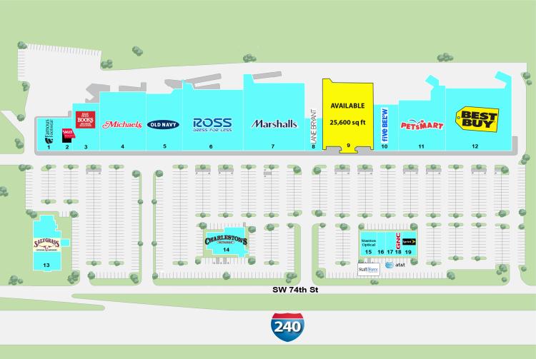 retail space for lease south Oklahoma City, OK site plan