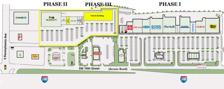 site plan for retail space for lease in south Oklahoma City, Ok