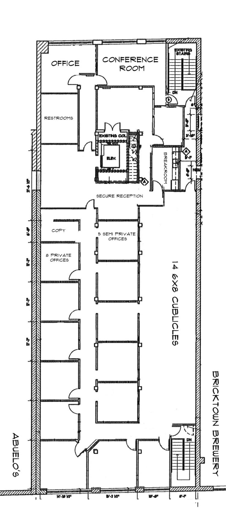 office space for lease in Bricktown Oklahoma City, Ok site plan