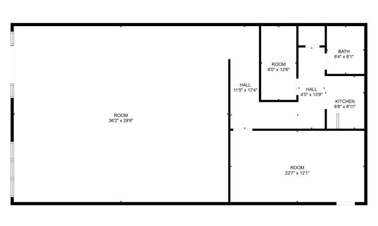 retail space for lease Durant, OK floor plan