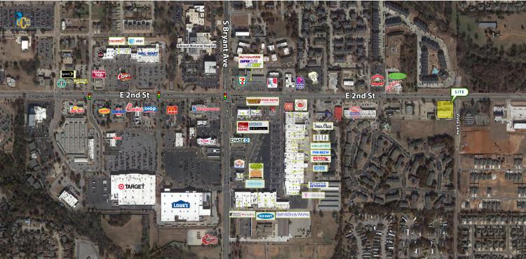 retail space for lease east Edmond, Ok retailer aerial