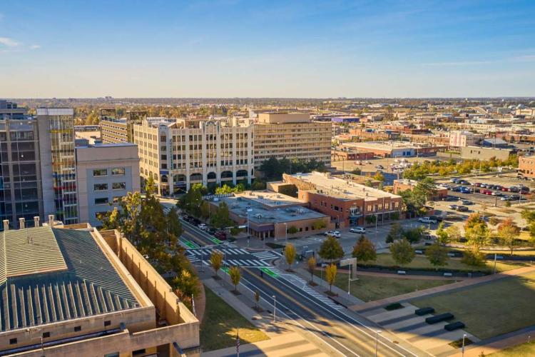 Office | Retail Building For Lease on Colcord Drive Oklahoma City, Ok aerial view