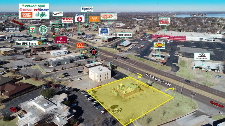 Pad Site For Ground Lease |Build To Suit in Northwest Expressway, Oklahoma city, OK aerial