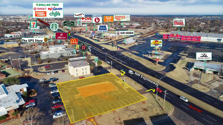 Pad Site For Ground Lease |Build To Suit in Northwest Expressway, Oklahoma city, OK aerial