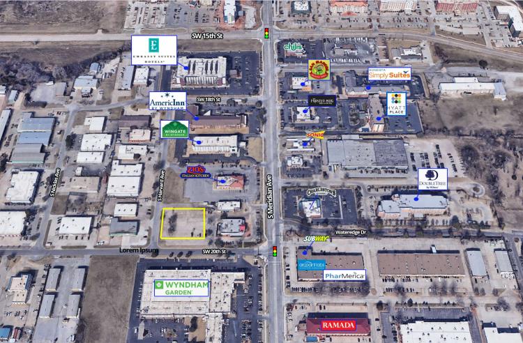 S Meridian Ave ground lease or build to suit available- Oklahoma City, OK aerial